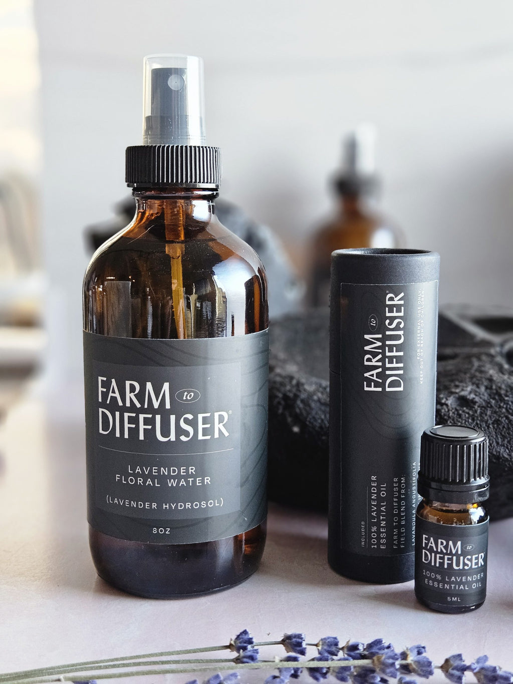 The Basics Bundle - Lavender Essential Oil + Lavender Floral Water, 100% Lavender Hydrosol