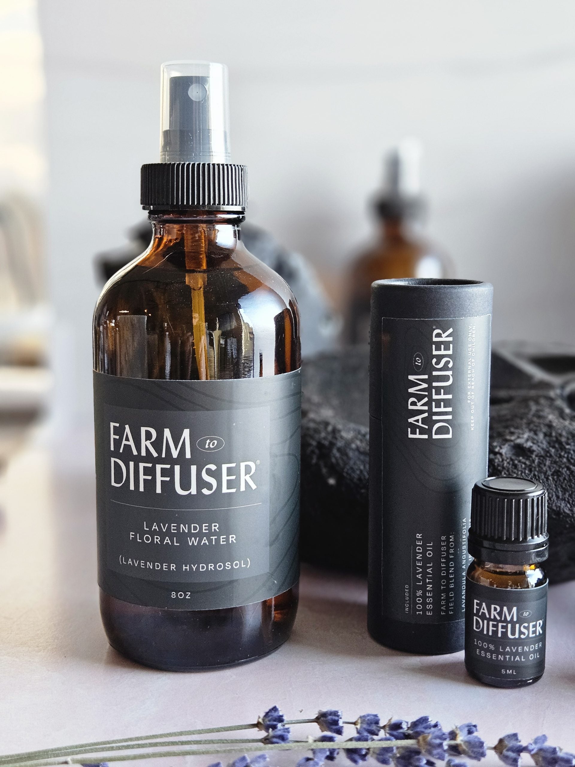 The Basics Bundle - Lavender Essential Oil + Lavender Floral Water, 100% Lavender Hydrosol