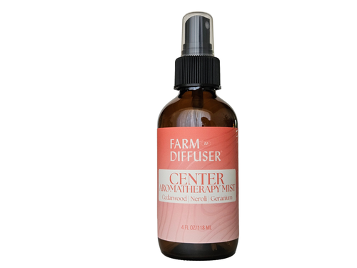 CENTER aromatic mist with Himalayan cedarwood Egyptian geranium Tunisian neroli | Farm to Diffuser
