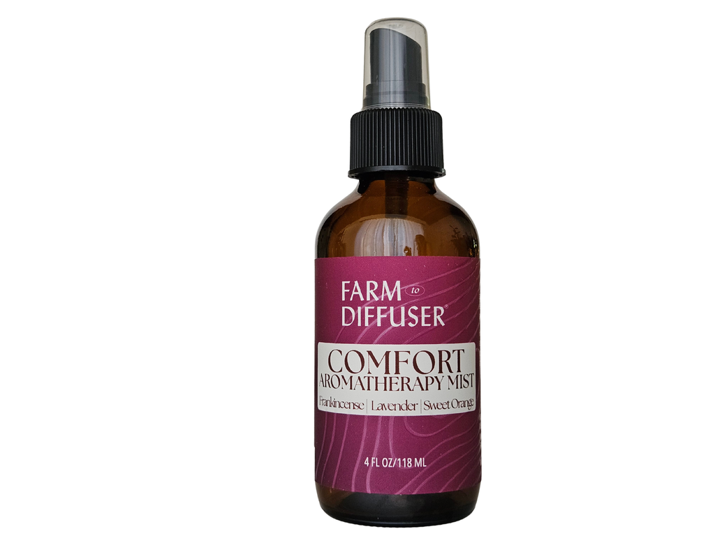 COMFORT aromatic mist with frankincense Oregon lavender Roman chamomile sweet orange | Farm to Diffuser
