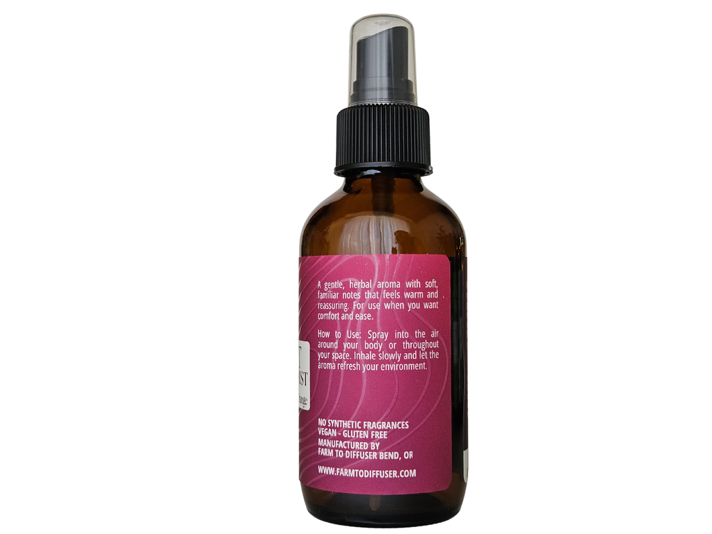 COMFORT aromatic mist with frankincense Oregon lavender Roman chamomile sweet orange | Farm to Diffuser