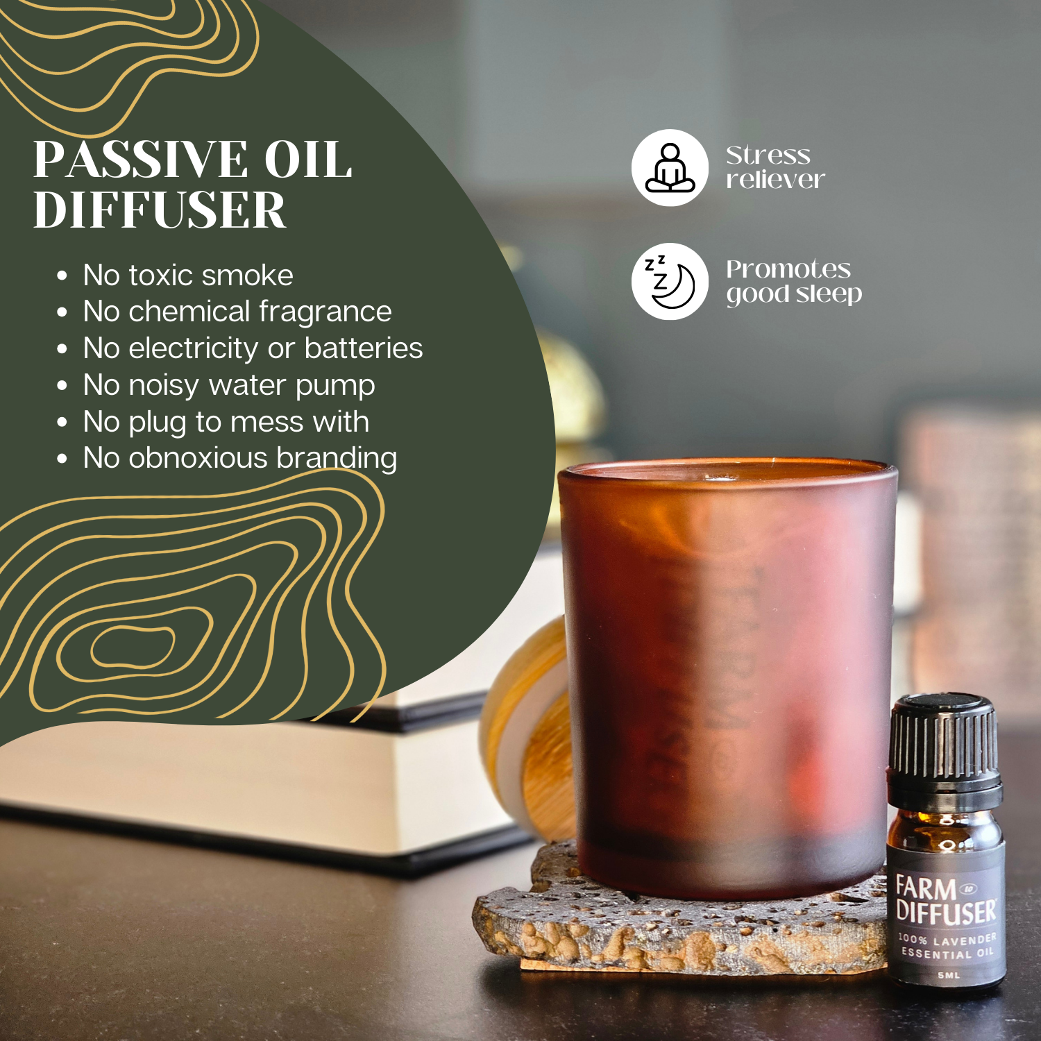 Ultraviolet Lavender Volcanic Stone Diffuser - Thumbnail 2