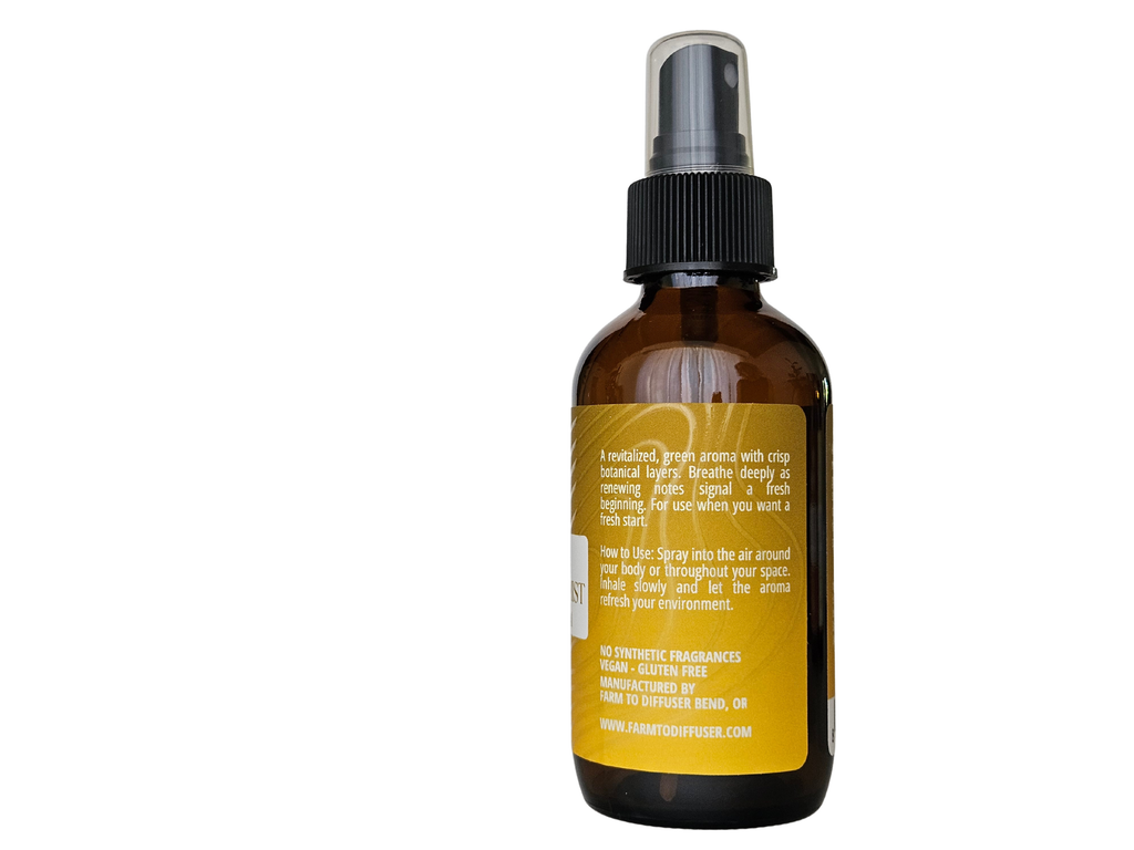 RENEW aromatic mist with juniper bergamot fir ginger basil | Farm to Diffuser