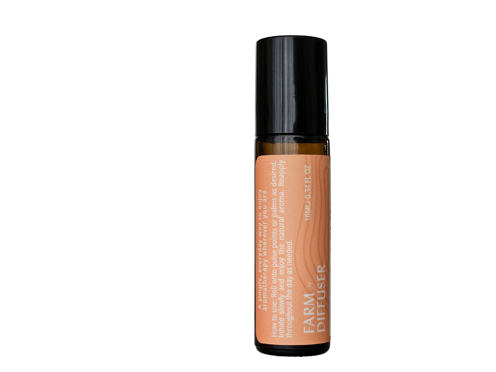 SOOTHE aromatherapy roll-on with patchouli rose otto and Oregon lavender in sweet almond oil | Farm to Diffuser